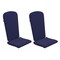 Merrick Lane Riviera Set Of 2 Indoor/Outdoor High Back Adirondack Chair Cushions with Elastic Strap and Water Resistant Covers
